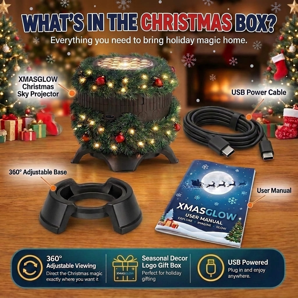 XmasGlow enchanted holiday projector light