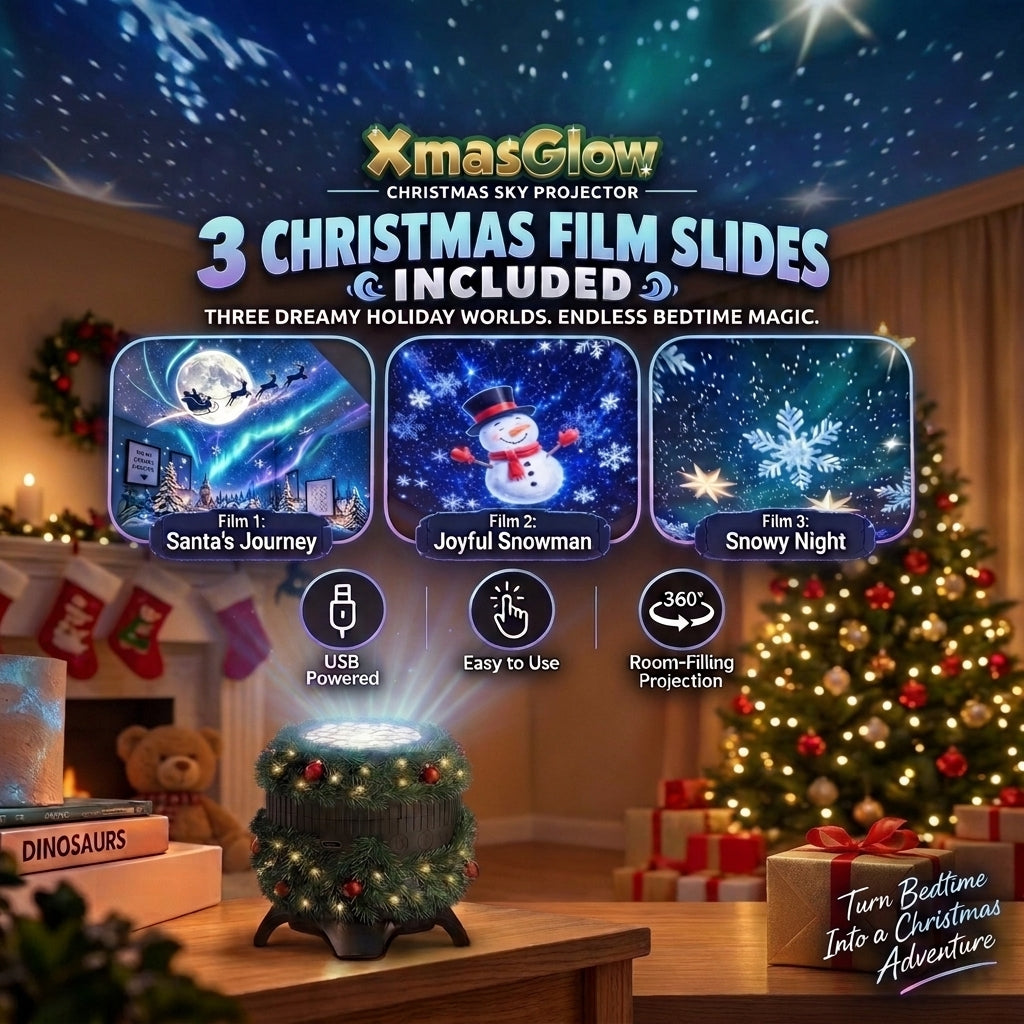 XmasGlow enchanted holiday projector light